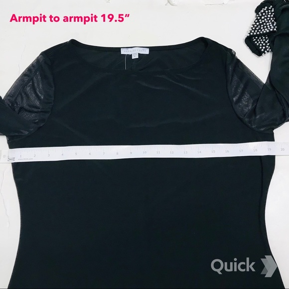 L - NWT Annalee + Hope Long Sheer Sleeve Top - Picture 8 of 9